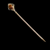 Citrine and 10K Yellow Gold Art Nouveau Stick Pin