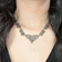Sterling Silver Peruzzi Florence Italy Collar Style Ornate Necklace