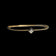10K Yellow Gold Diamond Bangle Bracelet with White Gold Face