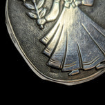 Mid Century Soviet / Latvian 875 Silver Folk Relief Motif Brooch
