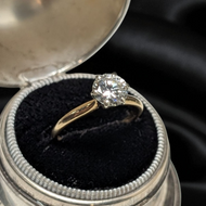 14K Yellow Gold 1.15 CT Brilliant Cut Natural Solitaire Diamond Engagement Ring Size 7