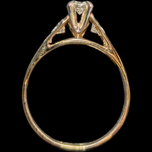 14K Yellow & White Gold Diamond Set Ring Size 9 3/4