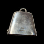 Victorian Sterling Silver "Baby" Enamel Bell / Rattle Pendant Birmingham