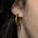 10K Yellow Gold Large Hoop Earrings