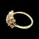 14K Yellow Gold Opal Flower Cluster Ring Size 7 1/4