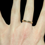 10K Yellow Gold Band with Beveled / Etched Edge Size 6 3/4