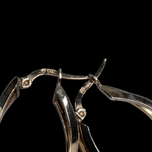 14K Yellow & White Gold Double Hoop Earrings