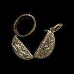 Antique 10K Yellow Gold Antique Victorian Repoussé Locket / Charm / Coin Holder