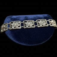 Sterling Silver Danecraft Daffodil Panel Bracelet