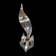 Sterling Silver Geometric Style Sleek Fox Brooch