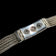 Sterling Silver Heavy Floral Panel and Rope Chain / Weave Bracelet: Box Clasp