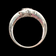 14K White Gold Channel Set Emerald Ruby Sapphire Diamond Ring