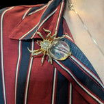 Vintage 1940's Trifari "Jelly Belly" ALFRED PHILIPPE Vermeil Sterling Silver Lucite Spider Clip / Pin / Brooch