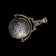 Sterling Silver Revolving Etched Photo Locket Spinner Fob / Pendant