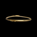 10K Yellow Gold Bangle Bracelet with Rope Border 2.7mm