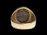 10K Yellow & Gold Moss Agate Cabochon Ring Size 5.5