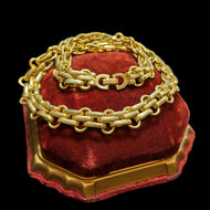1980's Gold Tone Christian Dior Chain Link Necklace