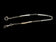 Sterling Silver Art Deco Watch Fob Chain with Panels, Dog Clip & Bolt Clasp 12"