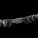 Vintage Mexico 950 Silver Sodalite Necklace, Ring, and Bracelet Set - Ring Size 10
