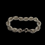 Sterling Silver Chain Link Twist Hollow Bracelet - Chunky