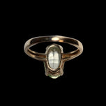 10K Yellow Gold Oval Cut Lime Green Spinel Ring Size 5 3/4
