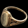 10K Yellow Gold Plain Signet Ring Scroll Work Sides Size 4.5