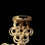Victorian Gold Filled Link Chainmail Floral Bracelet