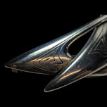 Viggo Wollny Fammik Sterling Silver Brooch Denmark MCM Modernist Boomerang Abstract