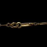 Antique 10K Yellow Gold Arts & Crafts Era Lavalier Necklace with Seed Pearls