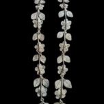 Sterling Silver Floral / Flower Link Filigree Drop Necklace