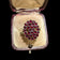 Antique .900 Silver Bohemian Garnet Cluster Ring Size 6