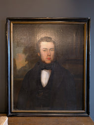 Framed Oil Portrait, Regency Style Man