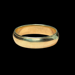10K Yellow Gold Vintage "Bridal Bell" Beveled Band Ring Size 7