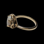 10K Yellow Gold Claw Set Oval Opal Ring Size 7 3/4