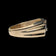 10K Yellow Gold Flat Face Bezel Set Sapphire & Diamond Ring Size 6 3/4
