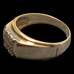 10-14K Yellow Gold Men's Diamond Cluster Ring Size 8 3/4