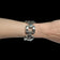 800 Silver Chunky Geometric Link Bracelet