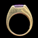 14K Yellow Gold Amethyst Solitaire Ring Size 7