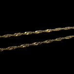 14K Yellow Gold Italian Singapore Twist Chain Necklace 20"