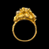 Birks 18K Yellow Gold Scattered Diamond / Floral Pattern Ring Size 5.5