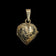 10K Yellow Gold Etched Heart Photo Locket / Pendant