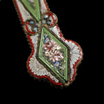 Large Antique Italian Micro Mosaic Cross Pendant - Pope Photo