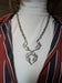 800 Silver Flame / Bird / Tribal Large Statement Necklace
