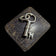 .800 Silver Skeleton Key Pendant Made in Italy Maker HBC