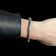 Italian Sterling Silver Chevron Pattern / Ribbed Hinge Cuff Bracelet