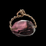 9K Rose Gold Amethyst Spinning Fob Pendant