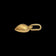 18K Brushed Yellow Gold Heart Charm / Pendant Italy