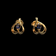 14K Yellow Gold Pear Sapphire Stud Earrings