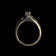 14K Yellow Gold 0.25 CT Diamond Solitaire Ring with Baguette Cut Shoulders Size 7 3/4