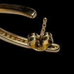 Large 14K Yellow Gold Diamond Twist Drop Stud Earrings